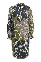 ROBE BLACK KHAKI PRINT
