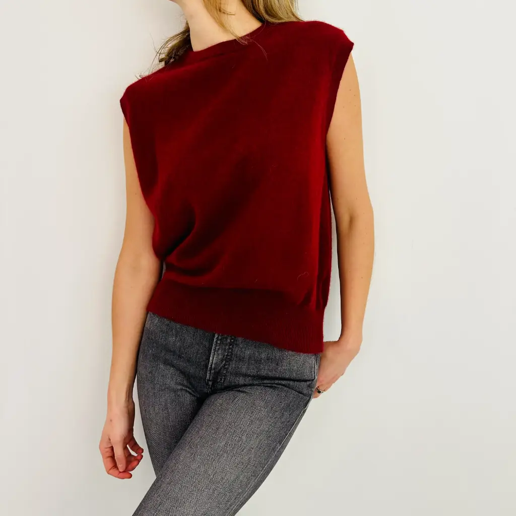 PULL SANS MANCHE DURANGO BORDEAU