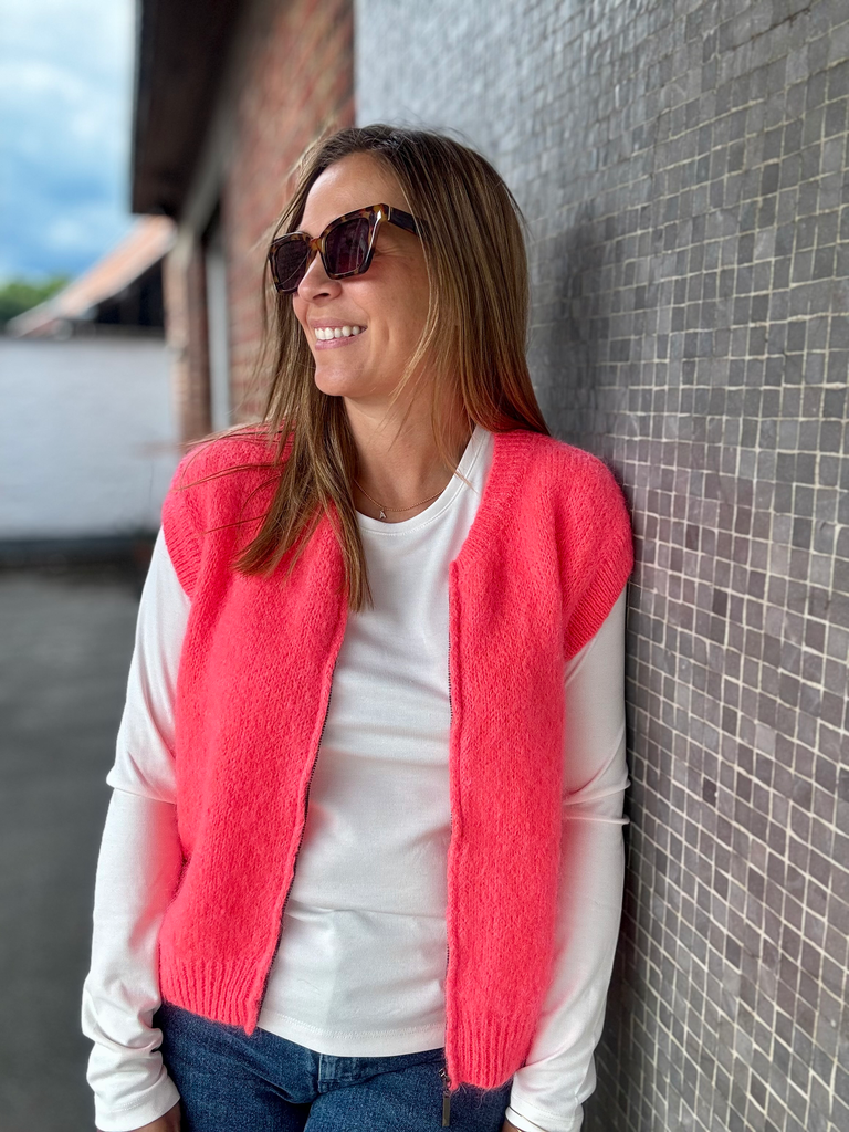 GILET SANS MANCHE ANGERS CORAIL FLUO