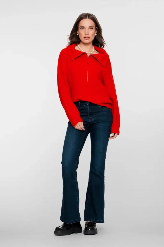 DENIM LUREX FLARE