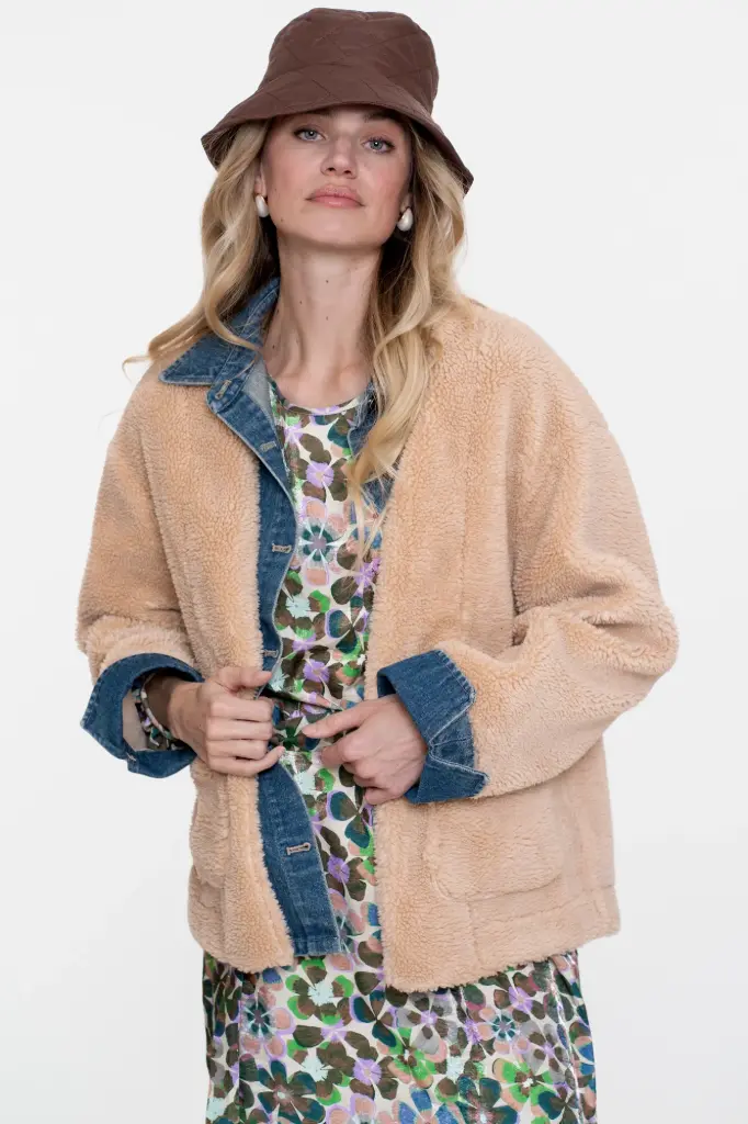 VESTE TEDDY & DENIM