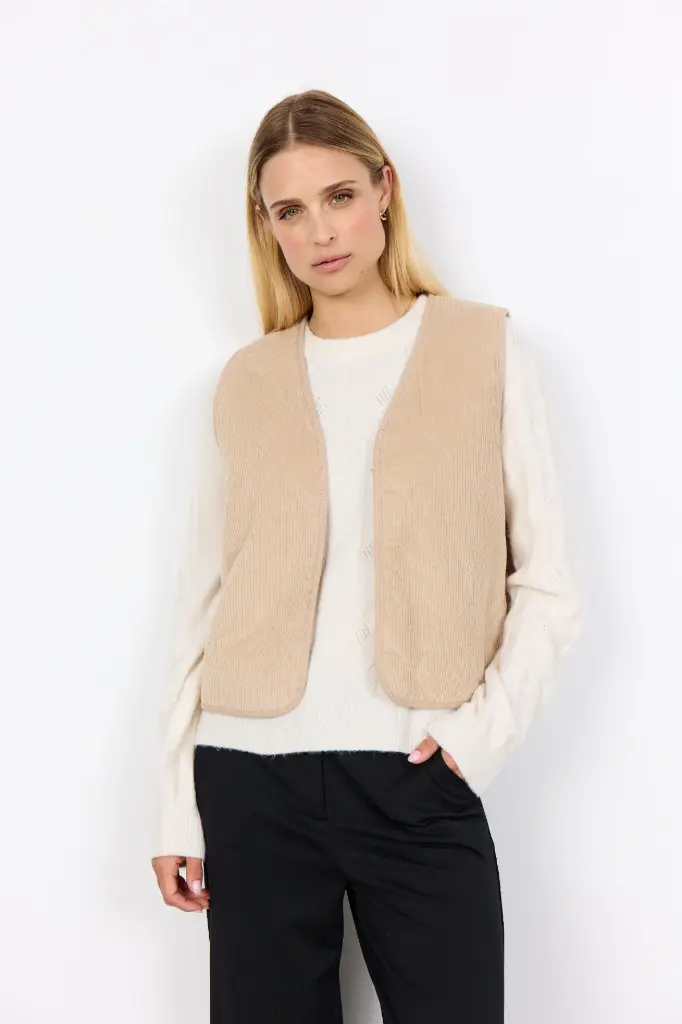 VESTE SANS MANCHE BINDI BEIGE