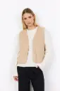 VESTE SANS MANCHE BINDI BEIGE