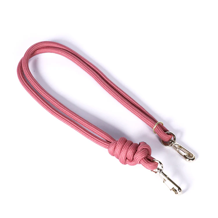 BANDOULIERE CORDE VIEUX ROSE