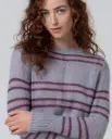 PULL  IRDE BLEU/MAUVE