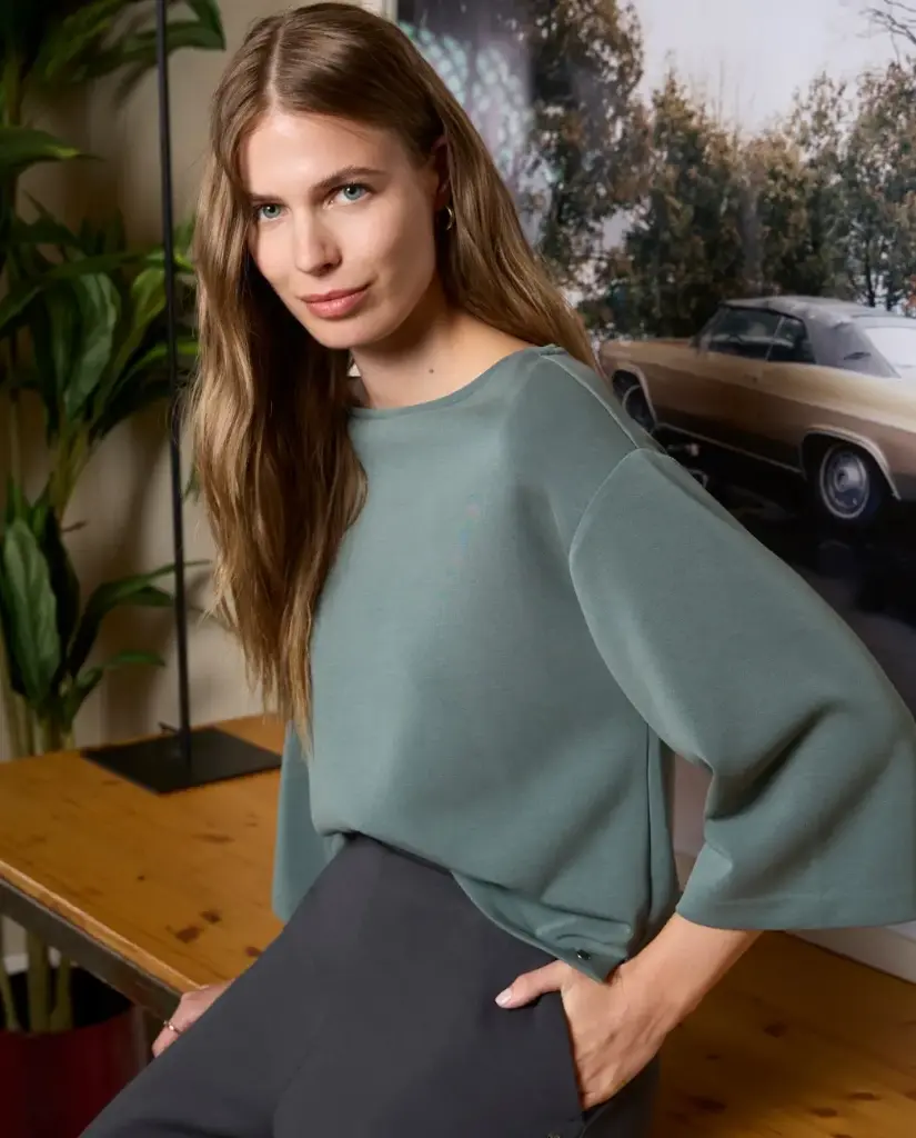 BLOUSE LIDA BLEU ACIER