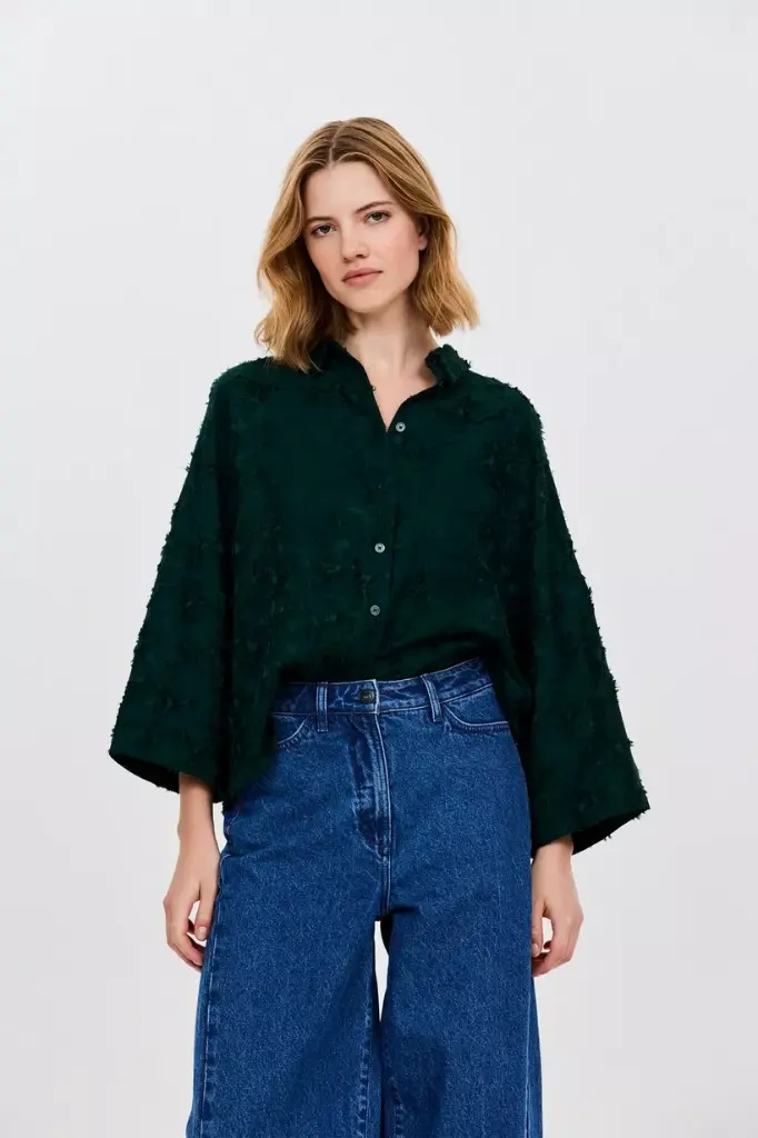 BLOUSE SELALONG VERT FONCE