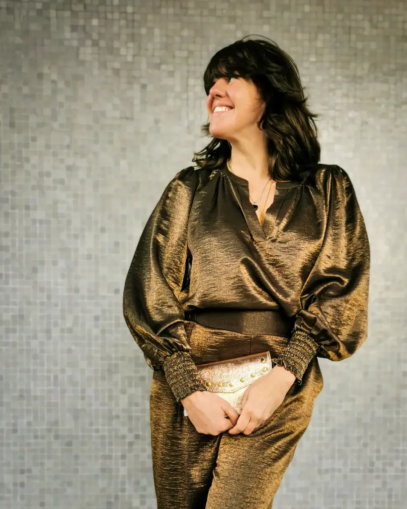 BLOUSE JERSEY CHOCOLAT