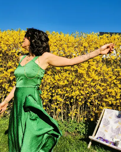 ROBE LONGUE VERTE
