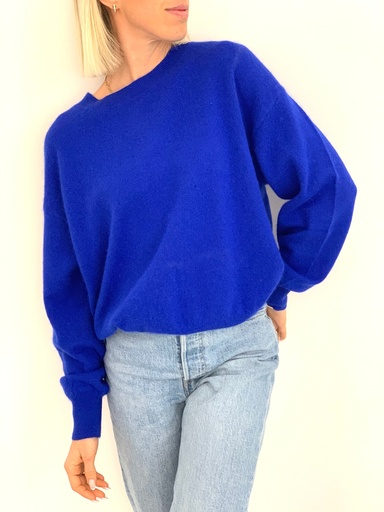 PULL COL ROND BLEU ROI TWINS 