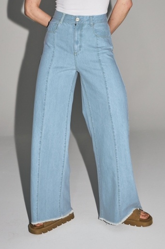 DENIM PALAZZO BLEU CLAIR 