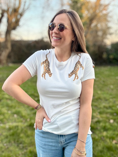 TEE SHIRT  TWINS LEOPARD