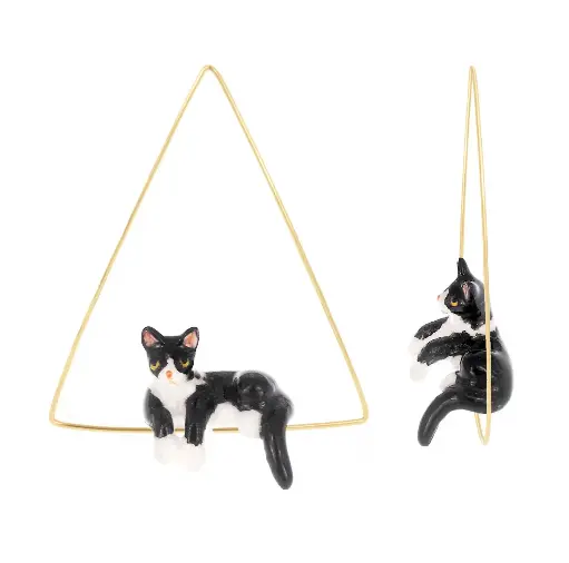 [J202] BOUCLES D'OREILLES CHAT