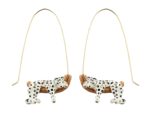 [J888] BOUCLES D'OREILLES SLEEPING LEOPARD