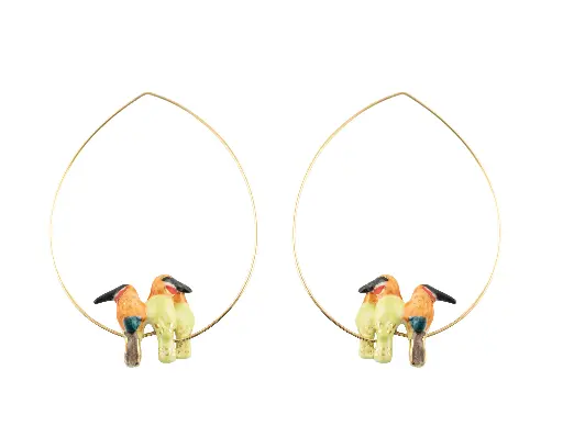 [J891] BOUCLES D'OREILLES TRIO BIRD