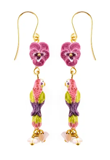 [J643] BOUCLES D'OREILLES FIGS & FLOWERS