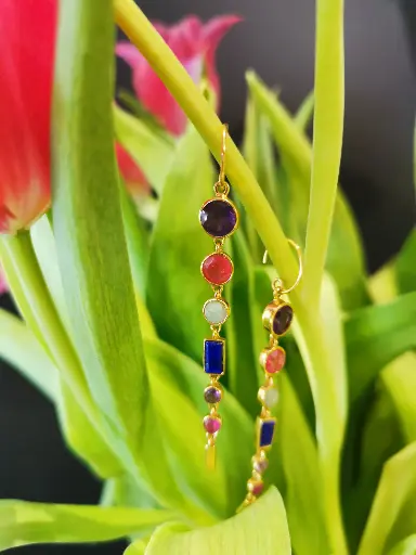 [10589-GB-33] BOUCLES D'OREILLES Q'ERO AMETHYSTE