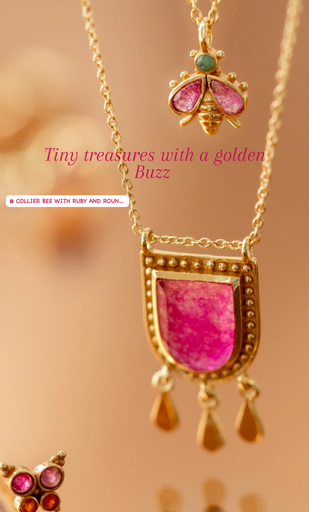 [3630-GB-14] COLLIER LADYBUG RUBY