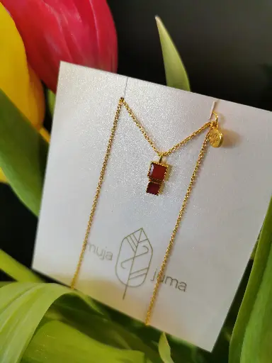 [3638-GB-10] COLLIER APHID AGATE ROUGE