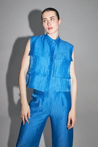 CHEMISE NINA BLEU BRILLANT 