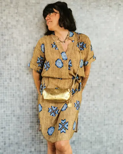 ROBE CAMEL/BLEUE 