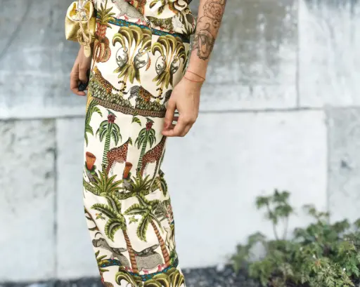 PANTALON  JUNGLE VERTE/BRUNE  