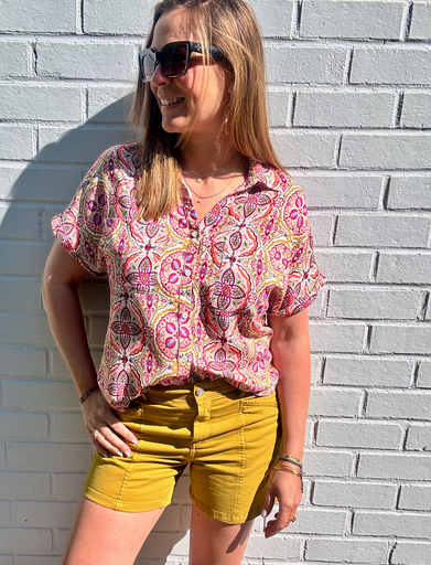 BLOUSE PINK PRECIOUS SAFARI