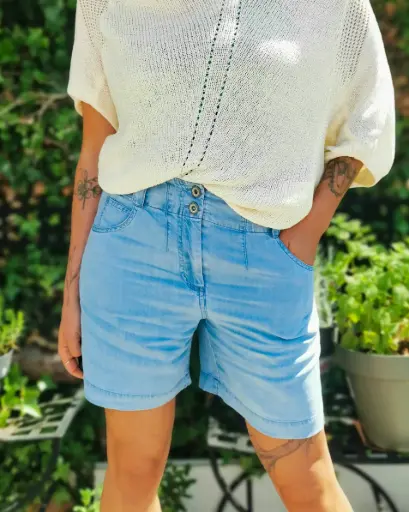 SHORT DENIM LEGER CLAIR 