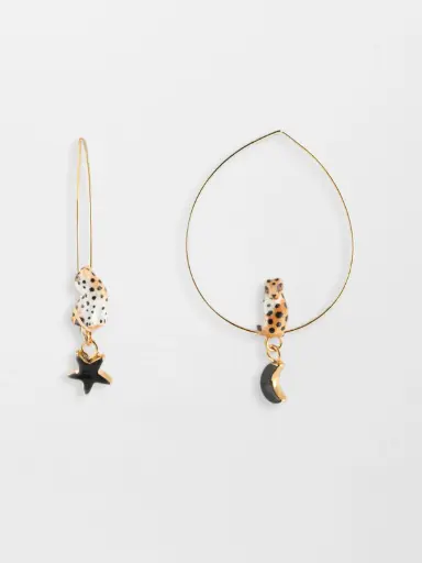 [J459] CREOLES LEOPARD, ETOILE ET LUNE