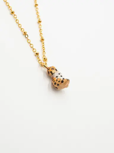 [U225] COLLIER LEOPARD ASSIS