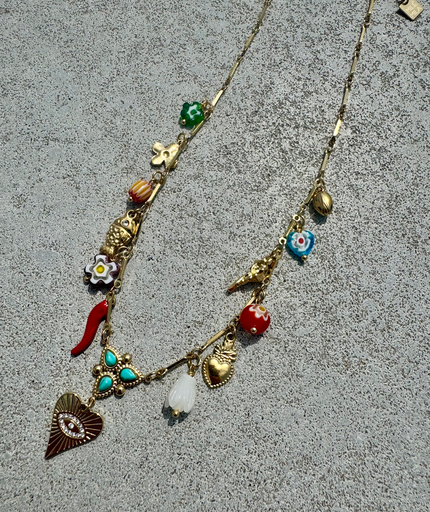 [DODI0100] COLLIER CHAINE OEIL COEUR