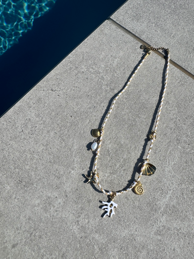 COLLIER BLANC SHELL