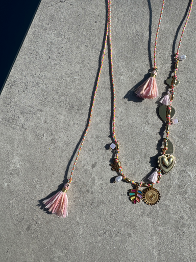 [DODI5006] COLLIER POMPOM ROSE