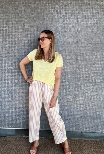 [21469] PANTALON MAGIQUE LEGER ROSE/JAUNE