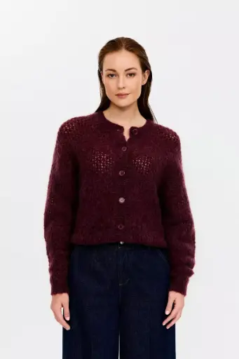 CARDIGAN CARDIDROP BORDEAU