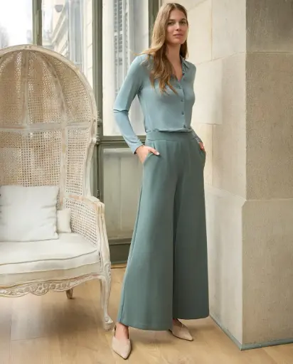 PANTALON LIDA BLEU ACIER