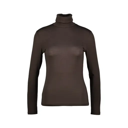 T-SHIRT COL ROULE GLENDALE CHOCO