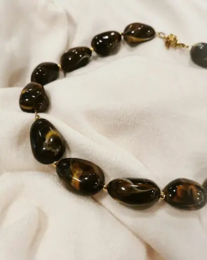 [25522] COLLIER PIEDRAS BROWN