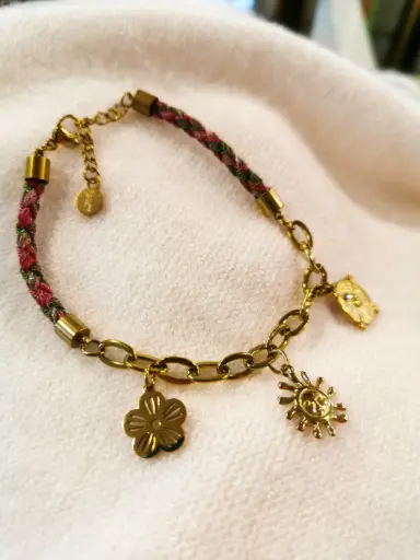 [25503] BRACELET SUN GOLD/PINK 