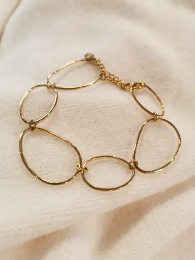 [24059] BRACELET GOLD GALET