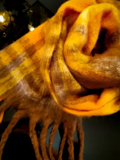 [25504] ECHARPE DODI CARREAUX BRUNE