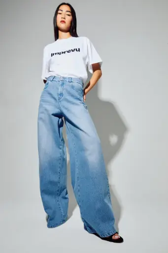 DENIM SWIGGY PALAZZO MEDIUM BLUE