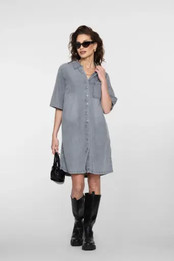 ROBE DENIM GRIS CLAIR