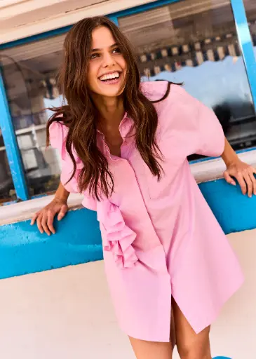 ROBE DUFFLE ROSE
