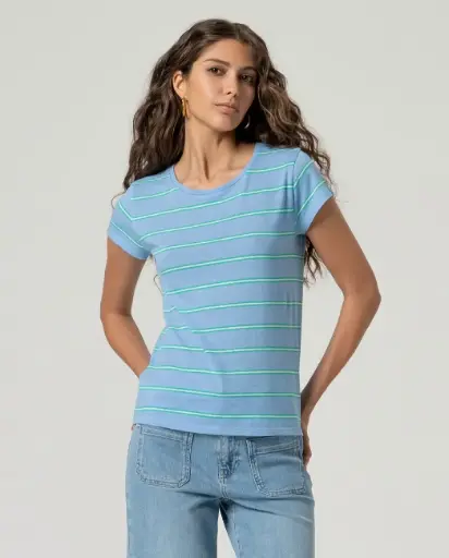 TEE-SHIRT RAYA BLEU