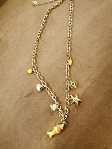 [1028M26002] COLLIER POISSON ORANGE