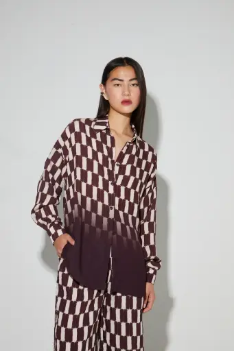 CHEMISE IRIS CHOCOLAT DEGRADE