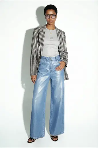 DENIM SWIGGY PALAZZO FOIL